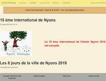 Tablet Screenshot of nyons-petanque.com